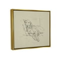 thumbnail image 3 of Stupell Industries Peaceful Resting Labrador Dog Pencil Sketch Drawing Drawing Print Metallic Gold Floating Framed Canvas Print Wall Art, Design by Ethan Harper, 3 of 6