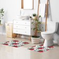 thumbnail image 5 of Rectangle Bath Rugs Plush Bathroom Carpet Mat Non Slip Bathroom Mats Red Berries and Flowers, 5 of 5