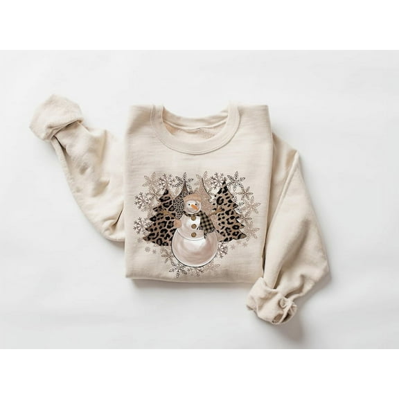 Leopard Christmas Tree Sweatshirt, Winter Cozy Hoodie For Women, Leopard Sweatshirt, Christmas Sweatshirt, Unisex Holiday Sweatshirt