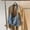 denim blue, variant on Shoulder Bag Crossbody Bag Bucket Bag for Women Denim Canvas Bag with Sewing Line Detail Medium Size Adjustable Strap Multiple Compartments Urban Minimalist Style for Daily Commute Office and Weekend