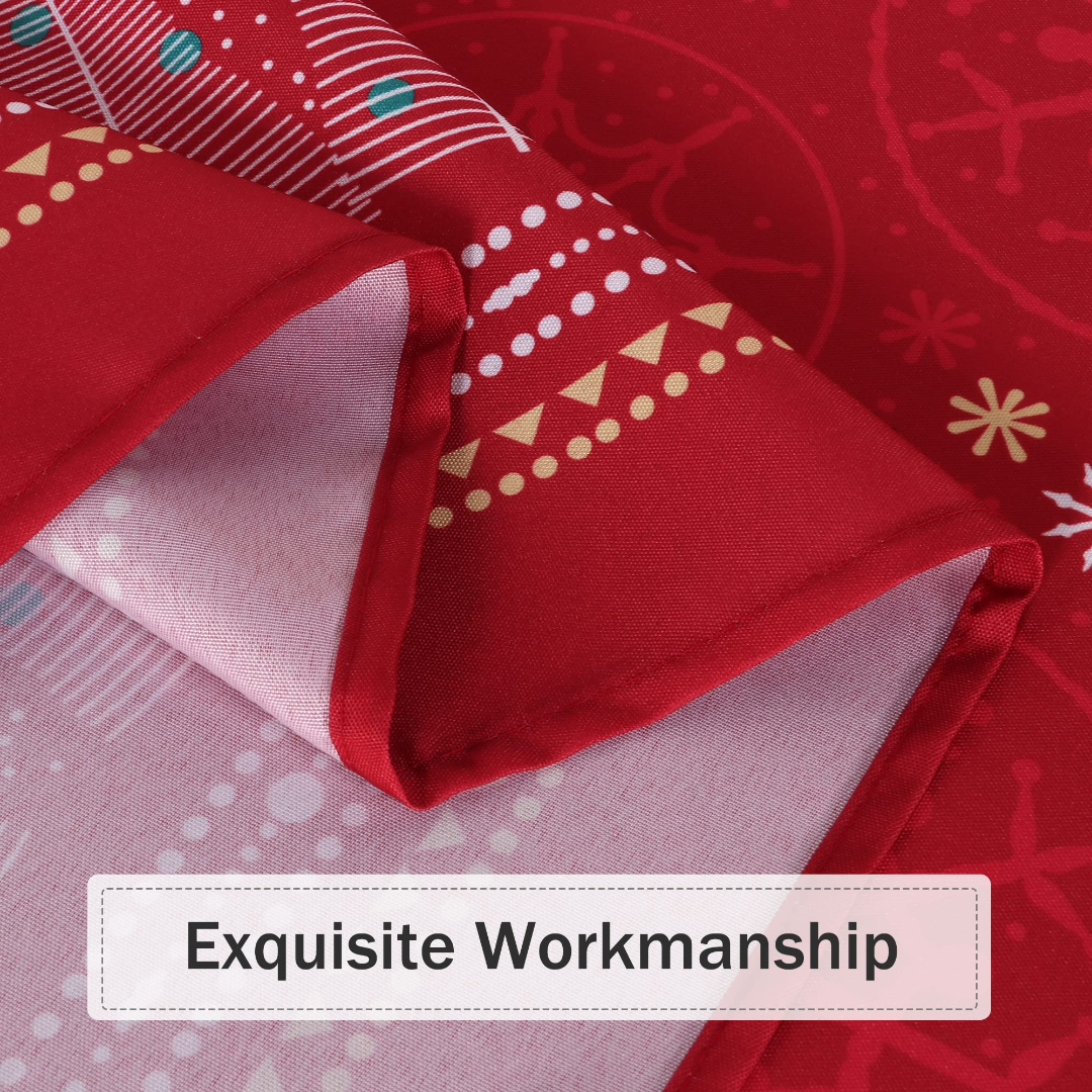 LUSHVIDA Printed Christmas Tablecloth 60 Inch Round photo 7