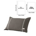 thumbnail image 3 of Non-Slip Cotton Pillowcase 19.69x41.34in Adjustable Button Closure Home Car Bedding Soft Breathable Pillow Cover (Brown)​, 3 of 6