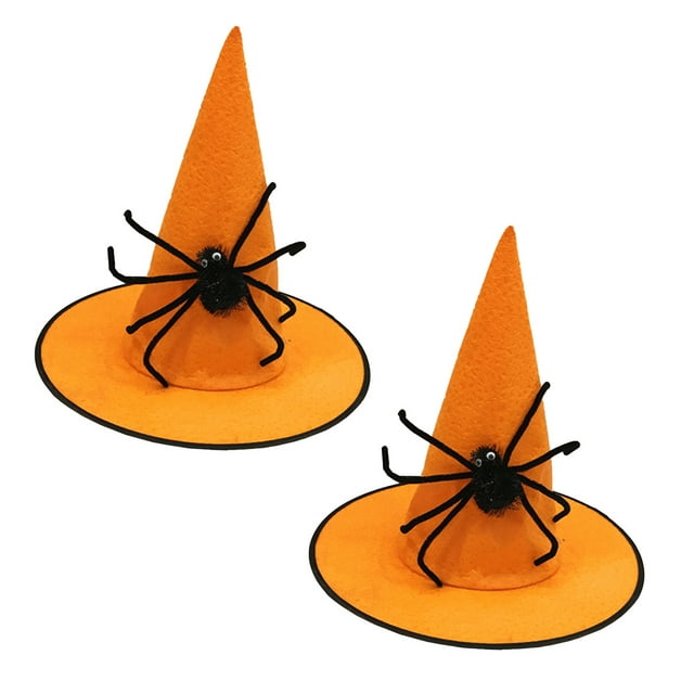 uds sombrero de bruja araña negra sombrero de bruja para fiesta de adultos y niños sombrero de bruja de Halloween