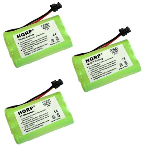 HQRP 3-Pack Battery for Uniden BT-1004 / BT1004 BT-909 BT909 TRU5885 TRU5885-2 TRU8065 TRU8860 TRU8865 TRU8865-2 Cordless Phone