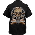 thumbnail image 2 of Lethal Threat Ride Low Skull Mens Short Sleeve Button Up Shirt Black MD, 2 of 2