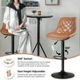 thumbnail image 4 of Waleaf Modern Bar Stools Set of 2, PU Leather Height Adjustable Swivel Barstools with Back, 4 of 7