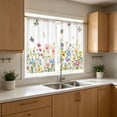 thumbnail image 5 of Celsvanis 2pcs Printed Kitchen Curtain, Short Translucent Floral Butterfly Romantic Window Drape, Spring Summer Decor For Home Kitchen Coffee Decoration 39"x27.5", 5 of 9
