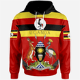 thumbnail image 4 of Sudadera con capucha con estampado 3D de la bandera de Uganda para hombre, ropa africana, ropa deportiva informal, jerseys de calle, 4 of 5