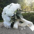 thumbnail image 3 of 12 Inch Artificial Wedding Bouquet With Pearl Crystal For Bride, 3 of 5