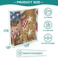thumbnail image 5 of Cow Cowboy American Flag 3 Ring Binders 1.5 inch Hardcover File Folders with Interior Pockets A4 Size Organizer for School Office Hospital Set of 2, 5 of 8