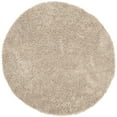 thumbnail image 5 of SAFAVIEH Glen Solid Plush Shag Area Rug, Taupe, 8' x 8' Round, 5 of 11