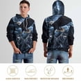 thumbnail image 6 of LAOLIUSN Men's 3d Print Wolf And Bald Eagle Graphic Hoodie Animal Themed Sweatshirt, S-4XL, 6 of 7