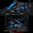 thumbnail image 6 of Lumiparty 24V Electric Drift Go Kart for Kids, Ride Car with Adjustable Seat & 7.5MPH Speed, EVA Silent Wheels, Parent-Safety Certified Ride-On Toy, Blue, 6 of 7