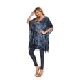 thumbnail image 5 of Beautybatik Grey Womens Boho Hippie Batik Tie Dye Plus Size Tunic Blouse Kaftan Top 4x, 5 of 7