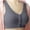 B_ Dark Gray, variant on Fashion SMihono Daisy Bras for Older Women Front Closure No Underwire Full Coverage Everyday Bras Comfort Breathable Cotton Bralette Beige L