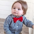 thumbnail image 4 of Baby Velvet Adjustable Pre-Tied Bow Tie -Pink Blush, 4 of 6