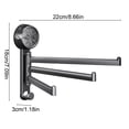 thumbnail image 3 of weibbin Rotatable Hook Rack No Drill Heavy Duty Storage Shelf for Entryway Hat Key Bathroom Organization 7.09x1.18in, 3 of 6