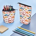 thumbnail image 5 of Lsque Flowers Birds And Butterflies Pattern Telescopic Pencil Bag Pen Holder Stationery Case, Stand-up Retractable Transformer Bag Organizer, 5 of 6