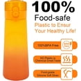 thumbnail image 3 of Air Water Bottle With 5 Flavor Pods, 750ml Sports Air Water Bottle With Straw, Leak Proof Drinking Bottles Fruit Fragrance Water Cup for Outdoor Gym (Gradient Orange), 3 of 7