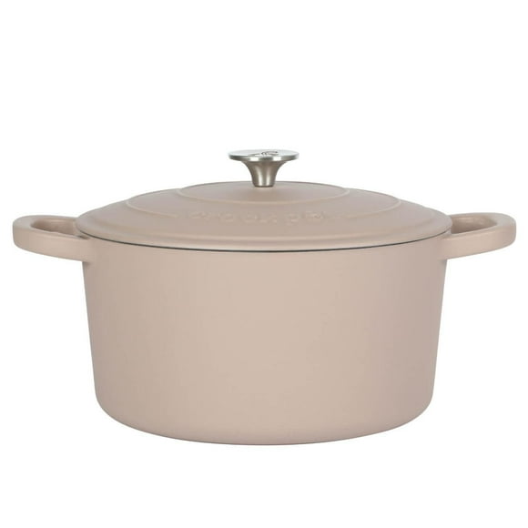 Crock-Pot Artisan 7 Qt Enameled Cast Iron Dutch Oven W/ Lid, Matte Dusty, Round