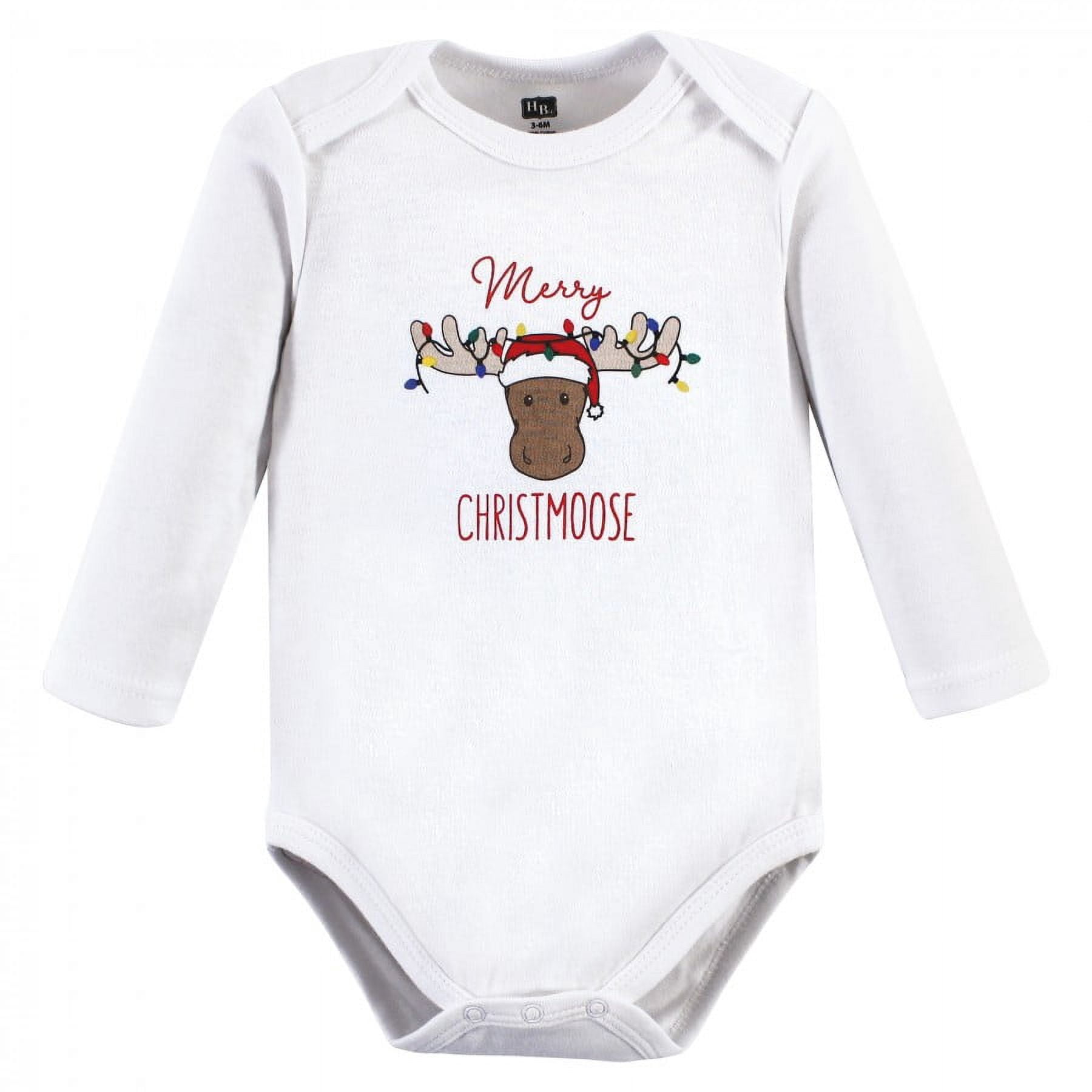 Hudson Baby Cotton Long-Sleeve Bodysuits, 3- Pack, Newborn- 24 Months