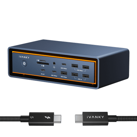 FusionDock Thunderbolt 5 Docking Station Triple Display For MacBook with Thunderbolt 5 Cable (3.3')