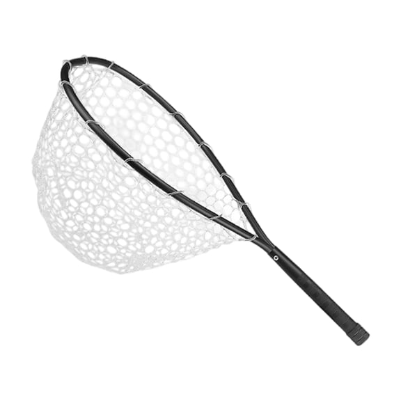Curved Metal Handle Ergonomic Landing Net Reinforced Mesh Rapid Drying Design Fishing Net Suitable For Lures Fishing