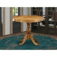 thumbnail image 2 of East West Furniture Antique Wood Dining Table with Pedestal Legs in Natural, 2 of 2