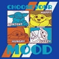 thumbnail image 2 of Men's Star Wars: The Mandalorian Grogu Choose Your Mood Graphic Tee Royal Blue Large, 2 of 4