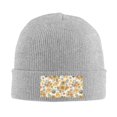 thumbnail image 2 of JUNZAN Hippie Bee Honeycomb Mens Winter Hats Thick Knit Cuff Beanie Cap Beanie Hat, 2 of 5