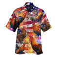 thumbnail image 3 of Camisas y blusas con estampado digital de animales para hombre, camisas casuales de manga corta a la moda para fiestas, playa, sueltas, para hombre, 3 of 5