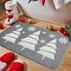 thumbnail image 5 of Fiudx Alfombra Navideña con Copos de Nieve, Suave Terciopelo, Base Antideslizante, Absorbente de Agua, Lavable a Máquina, Decoración Navideña para Baño, Ideal para Sala de Estar y Dormitorio, 40 X 60, 5 of 6