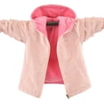 thumbnail image 5 of XXWXYD Girls Windbreaker Jacket Thermal Lined for Spring Fall Winter, Double-Layer Windproof Coat for Middle Large Kids, Multi-Season Outerwear 4-14Y, 5 of 9
