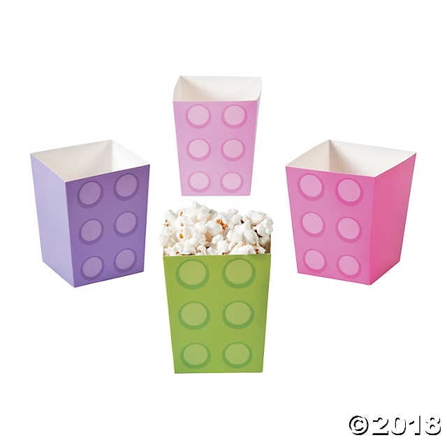 Pastel Color Brick Popcorn Boxes 2 dozen