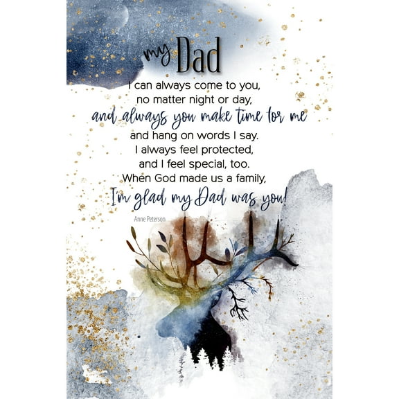 DEXSA My Dad I Can Always Inspirational Wood Plaque 6 inches x 9 inches