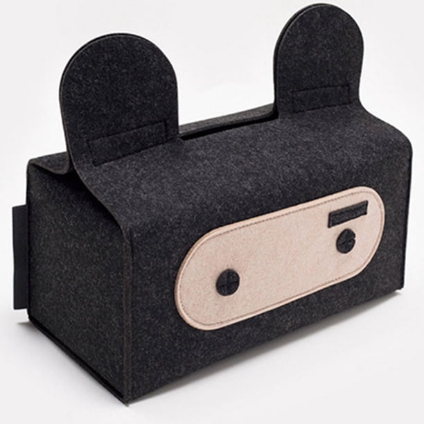 Funda para caja de pañuelos - Soporte decorativo para caja de pañuelos - Funda moderna para caja de pañuelos de fieltro rectangular - Caja de pañuelos de fieltro