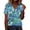 Tops-A469Sky Blue, variant on Women's Tops, Tees & Blouses Striped Regular Fit V-Neck Casual Tops Short Sleeve Tops Vertical Stripe Print Summer Daily Vacation Beach Wear