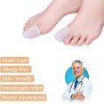 thumbnail image 3 of Toe Protectors Big Toe Protector (10 Pcs) Gel Toe Caps Protection New Material Breathable Toe Sleeves Toe Cushion Tubes Silicone Toe Covers Reli, 3 of 5
