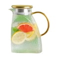 thumbnail image 1 of Jarra de vidrio con colador, diseño apto para refrigerador, para entretenimiento sin esfuerzo, material resistente al calor para un uso versátil, mango ergonómico para un agarre cómodo, sin BPA ni, 1 of 5