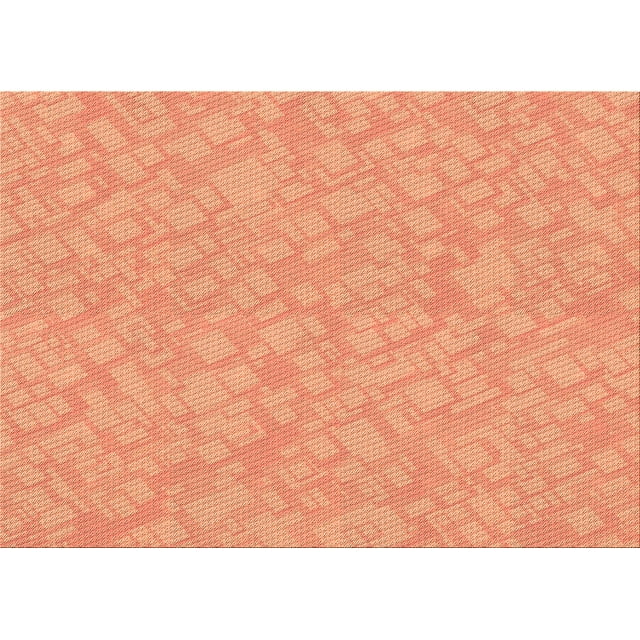 Ahgly Company Machine Washable Indoor Rectangle Transitional Bright Orange Area Rugs, 2' x 4'