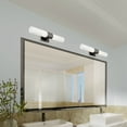 thumbnail image 6 of Livex Lighting Aero 2-Light Twist Lock Metal Vanity Lighting in Black Chrome, 6 of 16