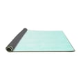 thumbnail image 2 of Ahgly Company Indoor Square Solid Turquoise Blue Modern Area Rugs, 3' Square, 2 of 4