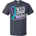 thumbnail image 3 of Inktastic Never Stop Fighting Suicide Prevention Awareness Ribbon T-Shirt, 3 of 5