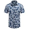 thumbnail image 4 of COOFANDY Mens Casual Button Down Shirt Short Sleeve Hawaiian Tropical Floral Shirt, 4 of 6