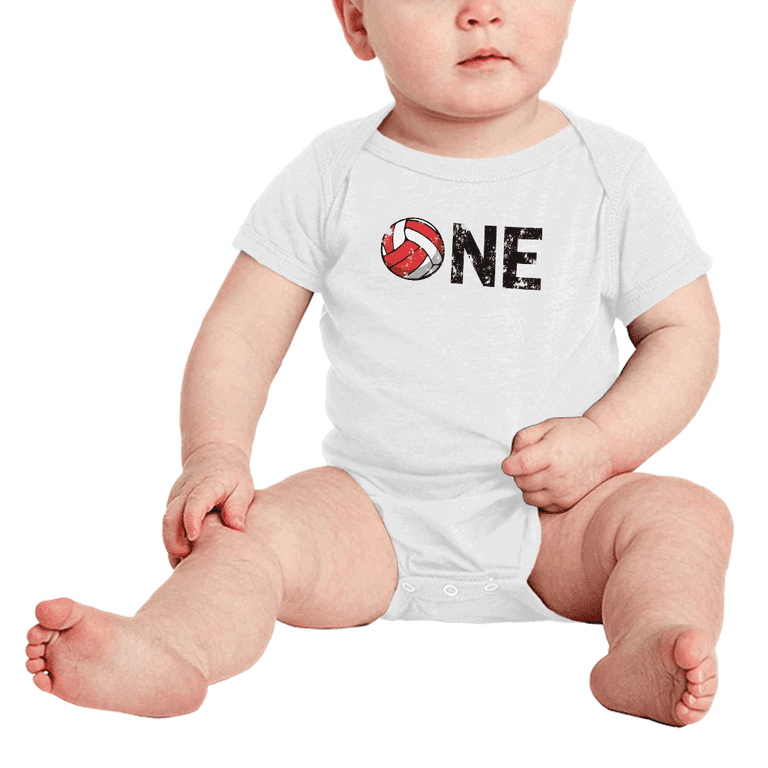 Volleyball One Year Old First Birthday Cute Baby Boy Girl Clothing