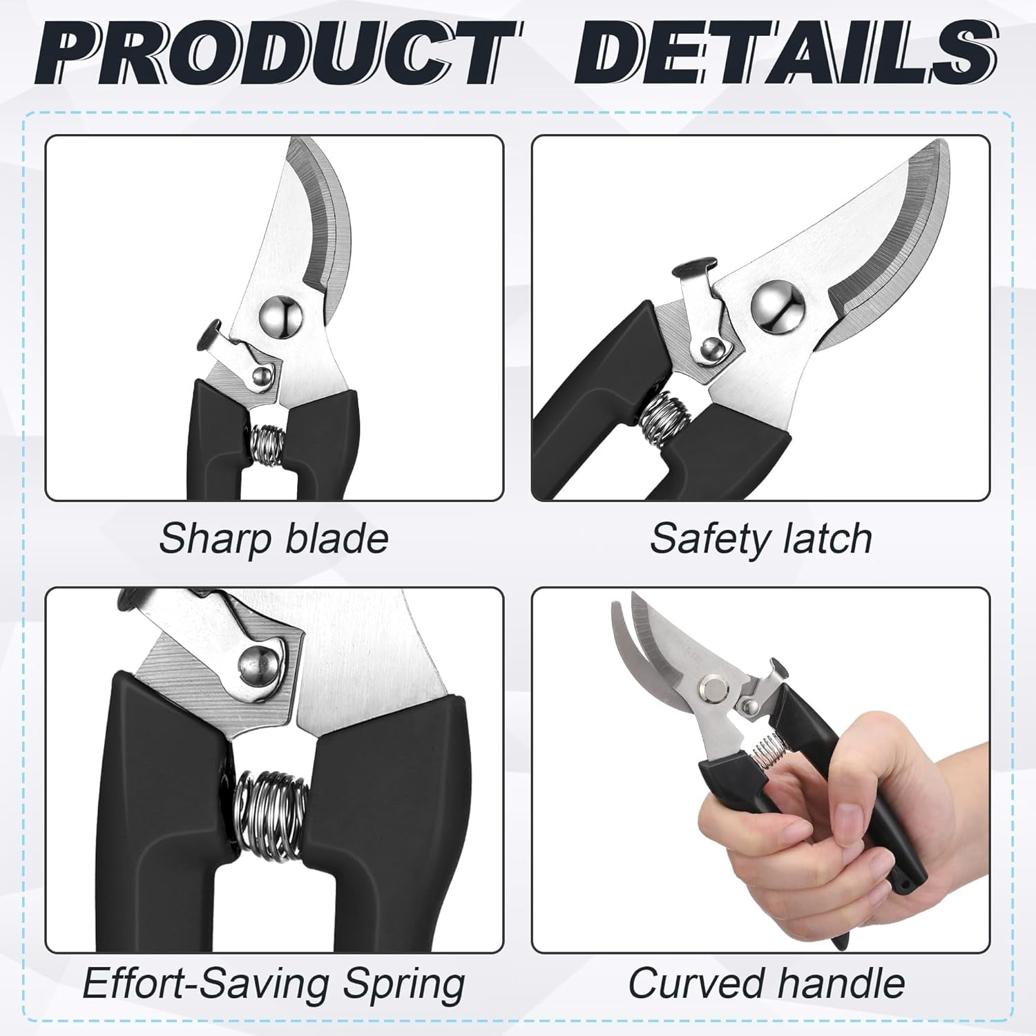 30 Garden Flower Shears Pruning Scissors Heavy Duty Plant Scissors Trimming Garden Clippers Hand Tree Pruner for Yard Gardening Plants Hedge Flower Tree Cutting Secateurs