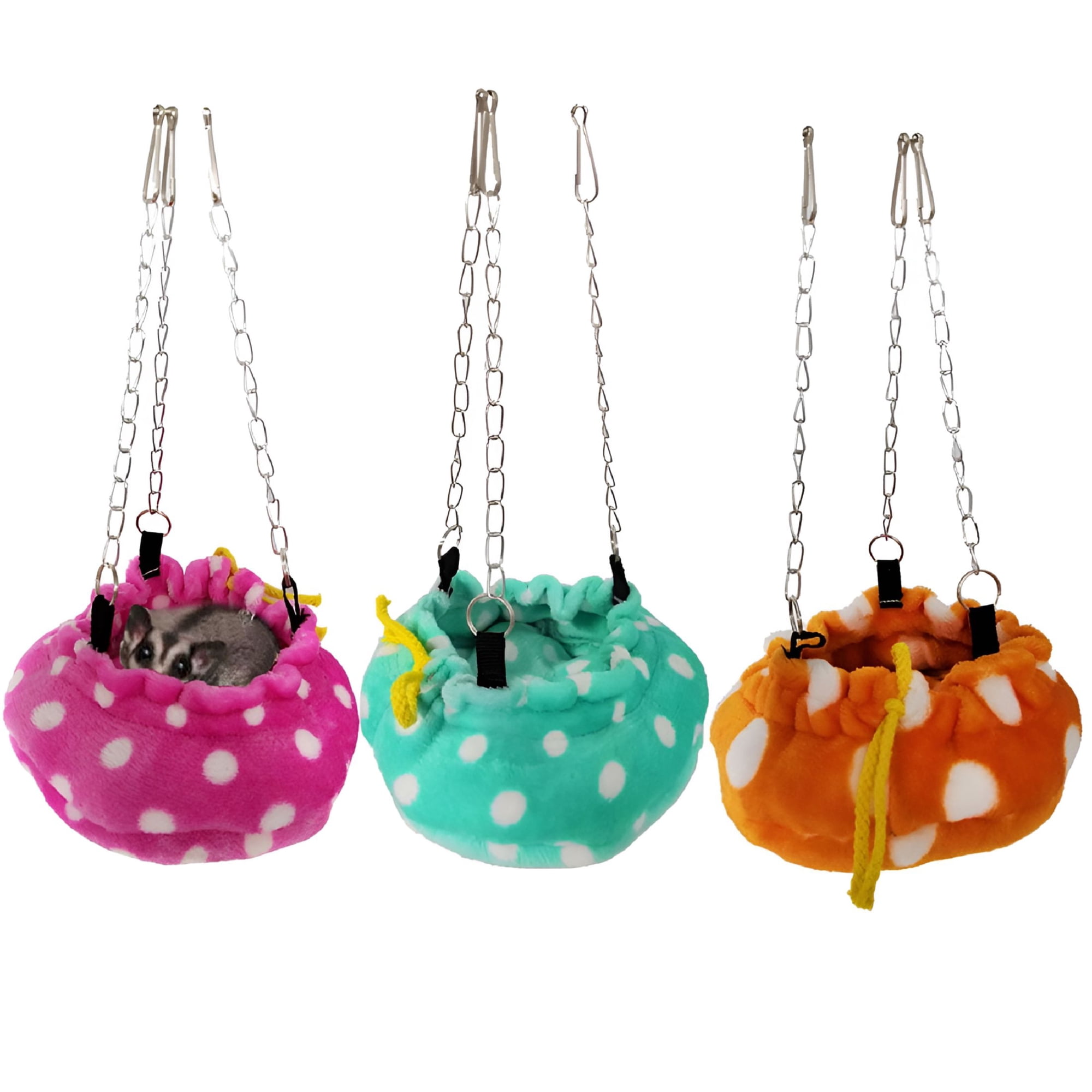 XIRQI Pet Hammock Sleeping Bag Hamster Warm Bed House, Small Animal Cage Nest Accessories Hut Hanging Cage Cute Toy Nest for Small Animal, Rat, Sugar Glider, Chinchilla, Hamster, Gerbil