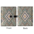 thumbnail image 2 of Leather Notebook with Pen Holder Writing Notepad Includes 100 Pages Lined Journal Intricate Brown Batik Pattern, 2 of 6