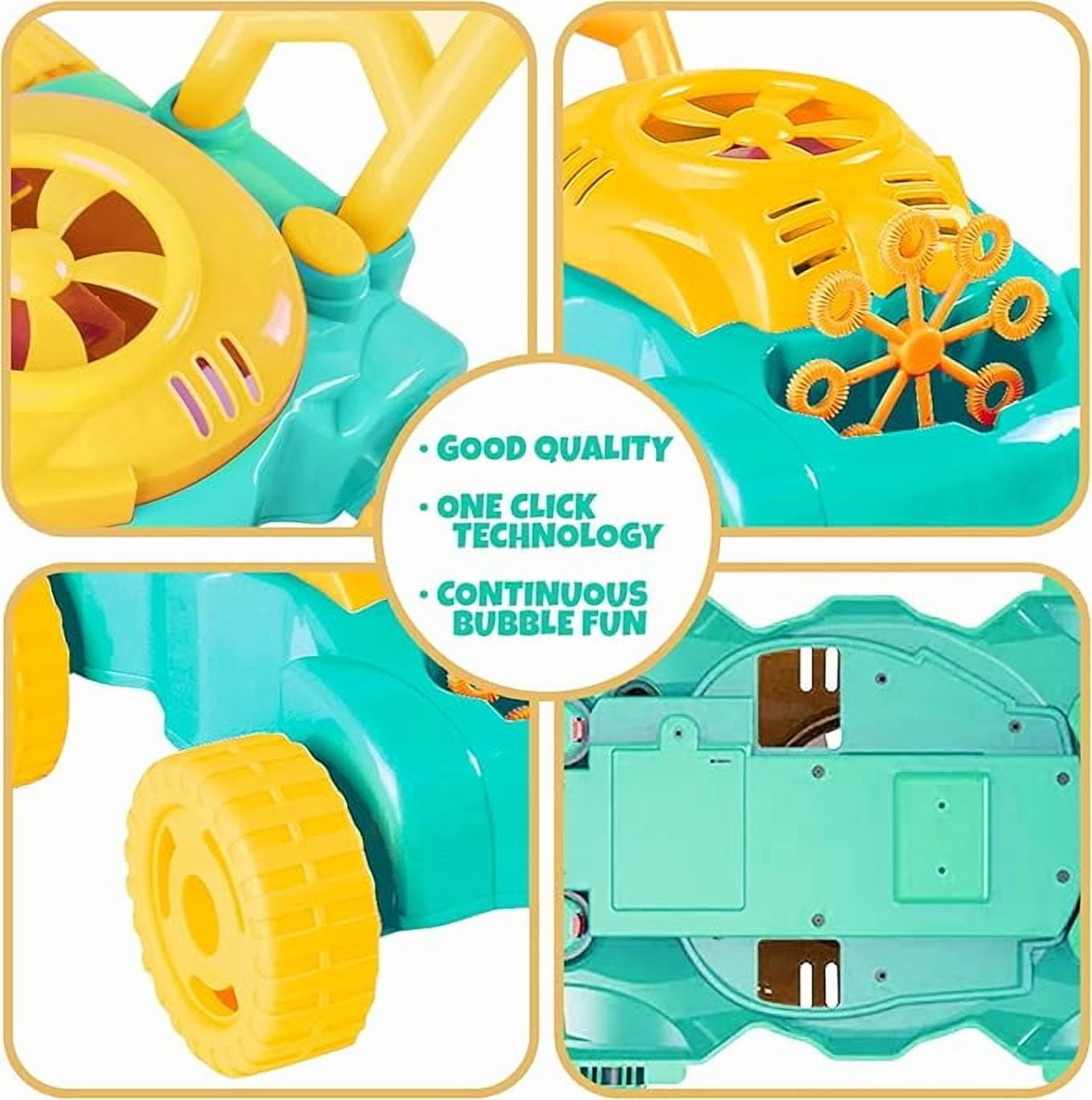 ArtCreativity Green Bubble Lawn Mower, Toddlers, Bubble Solution Included