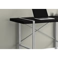 thumbnail image 2 of 48 Inch Black Computer Desk with Silver X Frame and Floating Metal Base, 2 of 11